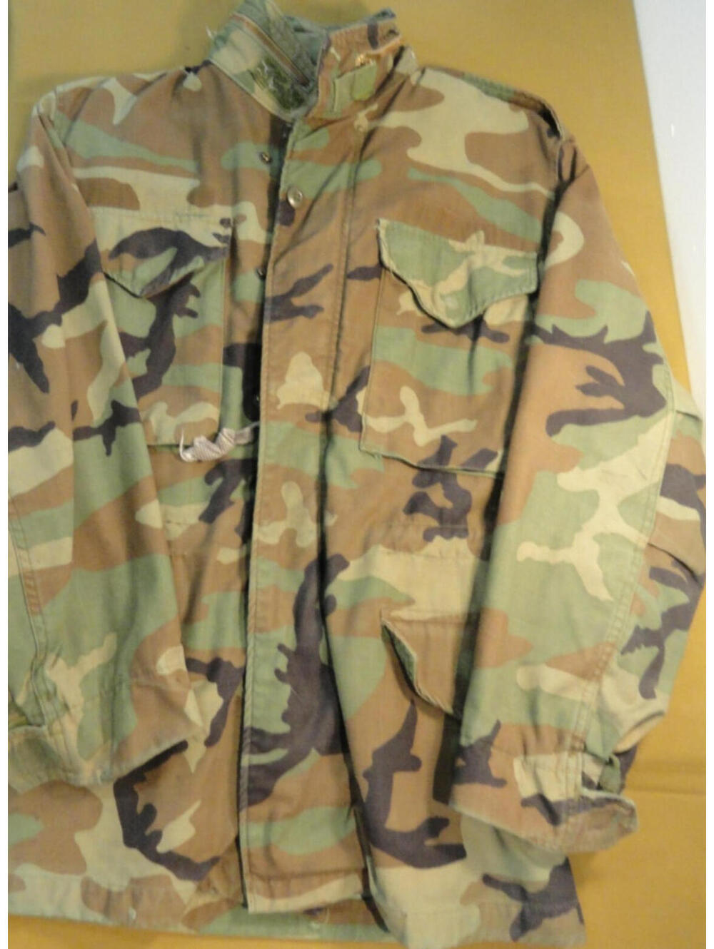 MILITARY WOODLAND CAMOUFLAGE BDU COLD WEATHER FIELD COAT JACKET EXTRA SMALL / XS